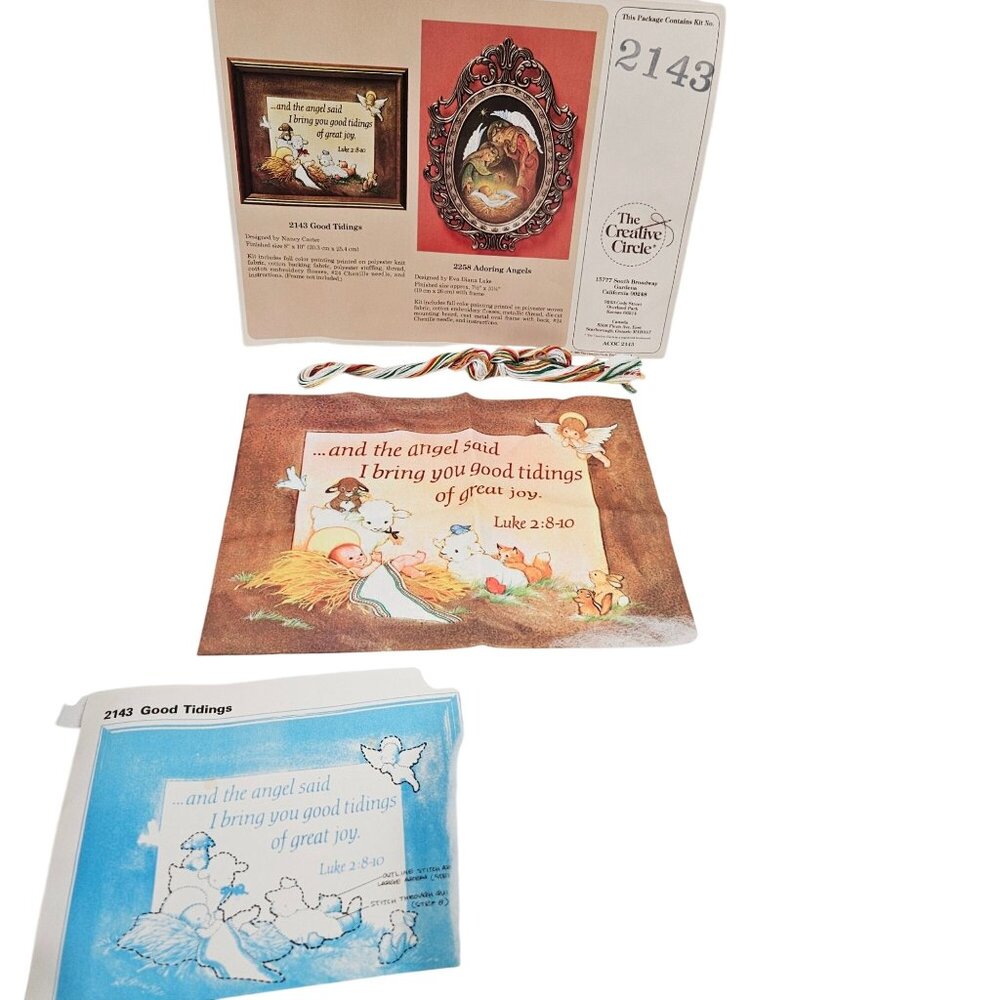 The Creative Circle Good Tidings 2143 Needlepoint Kit Embroidery 1985